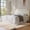 Cream White, Chenille Fabric, variant on Amolife Queen Bed Frame, Upholstered Platform Bed with Streamlined Adjustable Headboard, No Box Spring Required, Beige, Chenille Fabric