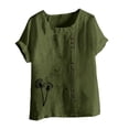 thumbnail image 1 of Birdeem Mode Femmes Été Ample Imprimé T-Shirt à Col Rond Manches Courtes Blouse Décontractée, 1 of 1