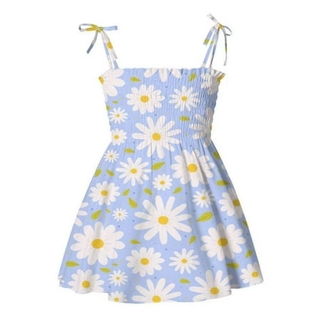 

Utoimkio Toddler Baby Girls Summer Dress Sleeveless Halter Dresses Princess Tutu Skirt Floral Print Casual A-Line Sundress Beach Clothes