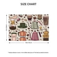 thumbnail image 3 of Rocae Vintage Coffee Printed Heat Resistant Place Mats,Classic Hemstitch Cloth Fabric Placemats Imitation Linen Place Mat Table Mats 18x12 inch, 3 of 9