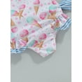 thumbnail image 6 of Bagilaanoe Toddler Baby Girl One-Piece Swimsuit Floral Print Sleeveless Swimwear 18M 24M 3T 4T 5T 6T Kids Summer Ruffle Bathing Suit, 6 of 7