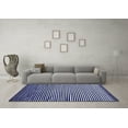 thumbnail image 3 of Ahgly Company Machine Washable Indoor Rectangle Abstract Blue Contemporary Area Rugs, 2' x 5', 3 of 4