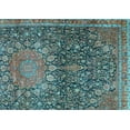 thumbnail image 1 of Ahgly Company Indoor Rectangle Medallion Light Blue Traditional Area Rugs, 8' x 12', 1 of 4