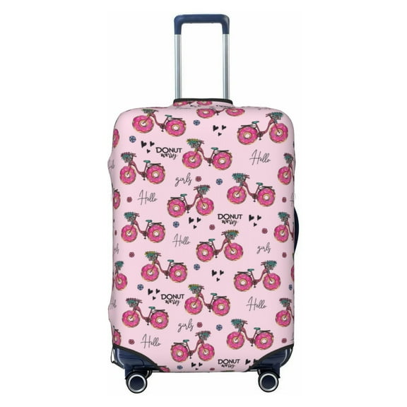 Naloa Bike with Donut Wheels Elastic Suitcase Protector, Travel Suitcase Protector Cover Fits 18-32in Suitcase - Small