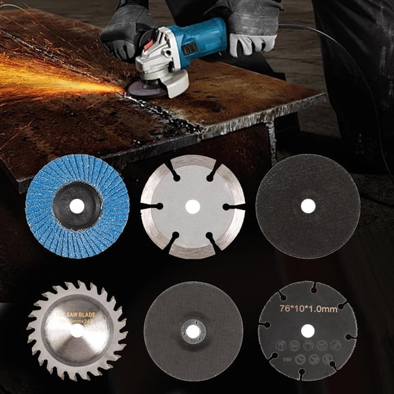 koolsoo 6Pcs Grinding Polishing Cutting Wheels Set 3inch Diameter Assorted Accessories Attachment for Angle Grinder Versatile Durable