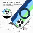 thumbnail image 6 of Case for iPhone 14 with Magnetic [Rotatable Invisible Ring Stand] [Compatible with MagSafe] Soft Microfiber Lining Military-Grade Drop Protection Phone Case for iPhone 14, Dazzle Blue, 6 of 6
