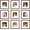 Distressed Brown, variant on 10x10 Picture Frame Set of 9, Display Pictures 8x8 with Mat or 10x10 without Mat, Multi Collage Gallery Square Photo Frames for Wall or Tabletop, Rustic Green