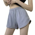 thumbnail image 3 of Women Waffle Shorts Summer Loose Casual Large Size Wide Leg Sports Hot Pants, 3 of 12