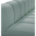 thumbnail image 5 of Meridian Furniture Arc Mint Green Vegan Leather Modular Sectional, 5 of 11