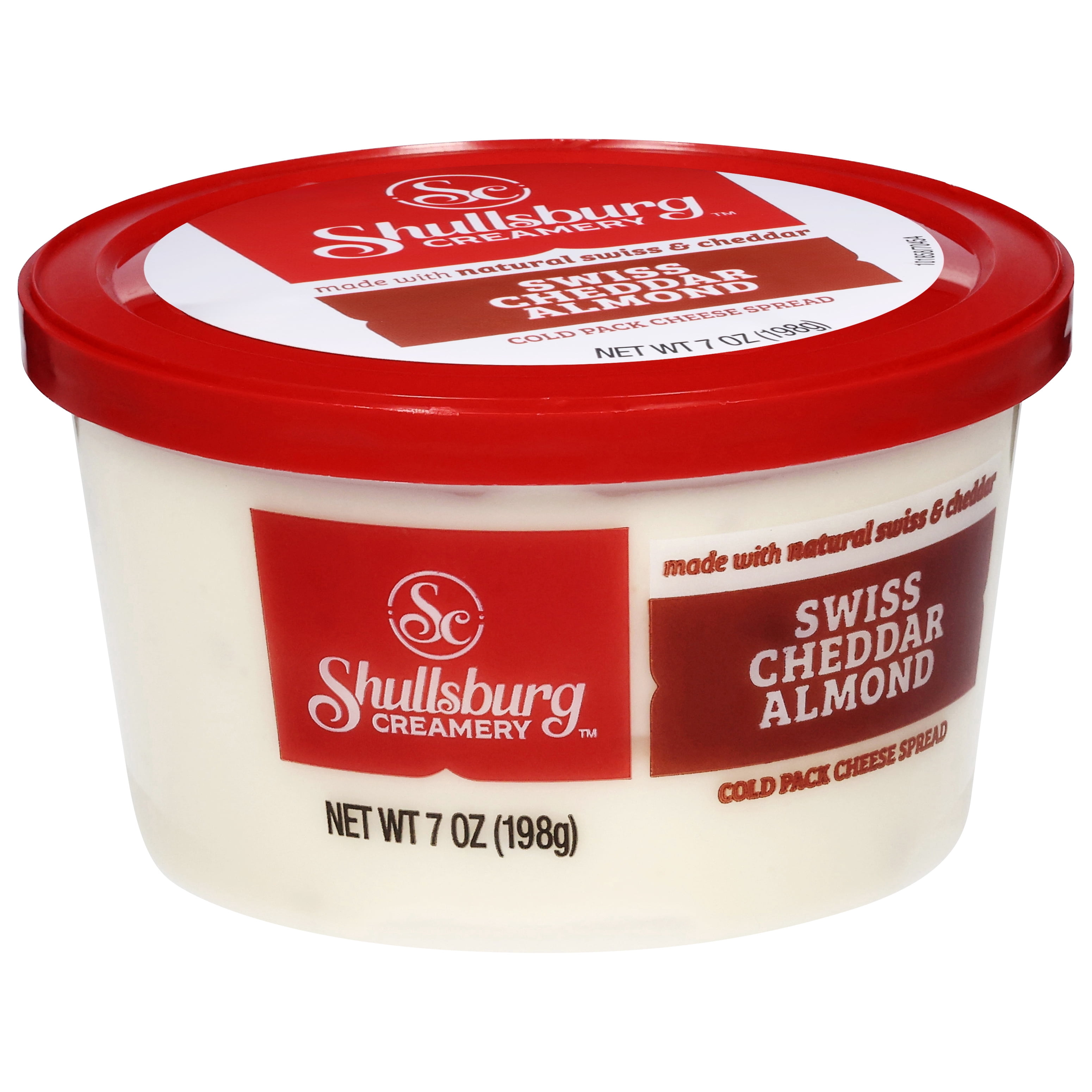 Shullsburg Creamery Swiss Almond Spreadable Cheese Spread, 7 oz, Tub, Refrigerated