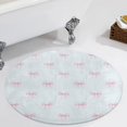thumbnail image 3 of Princess Cute Bow Round Area Rugs for Bedroom Living Room, 4FT Soft Indoor Circle Carpets, Carpet Home Decor Floor Mat, 3 of 6
