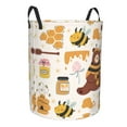 thumbnail image 2 of Kll Cute Bee Honey Jar Hive Bear Waterproof Foldable Laundry Hamper Bucket With Handles For Storage Bin,Kids Room,Home Organizer (Small), 2 of 8