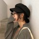 thumbnail image 1 of Boina de lana Tianjidai para mujer, gorra con visera negra para otoño e invierno, estilo retro de pintor de moda, sombrero octogonal británico de estilo coreano, 1 of 6