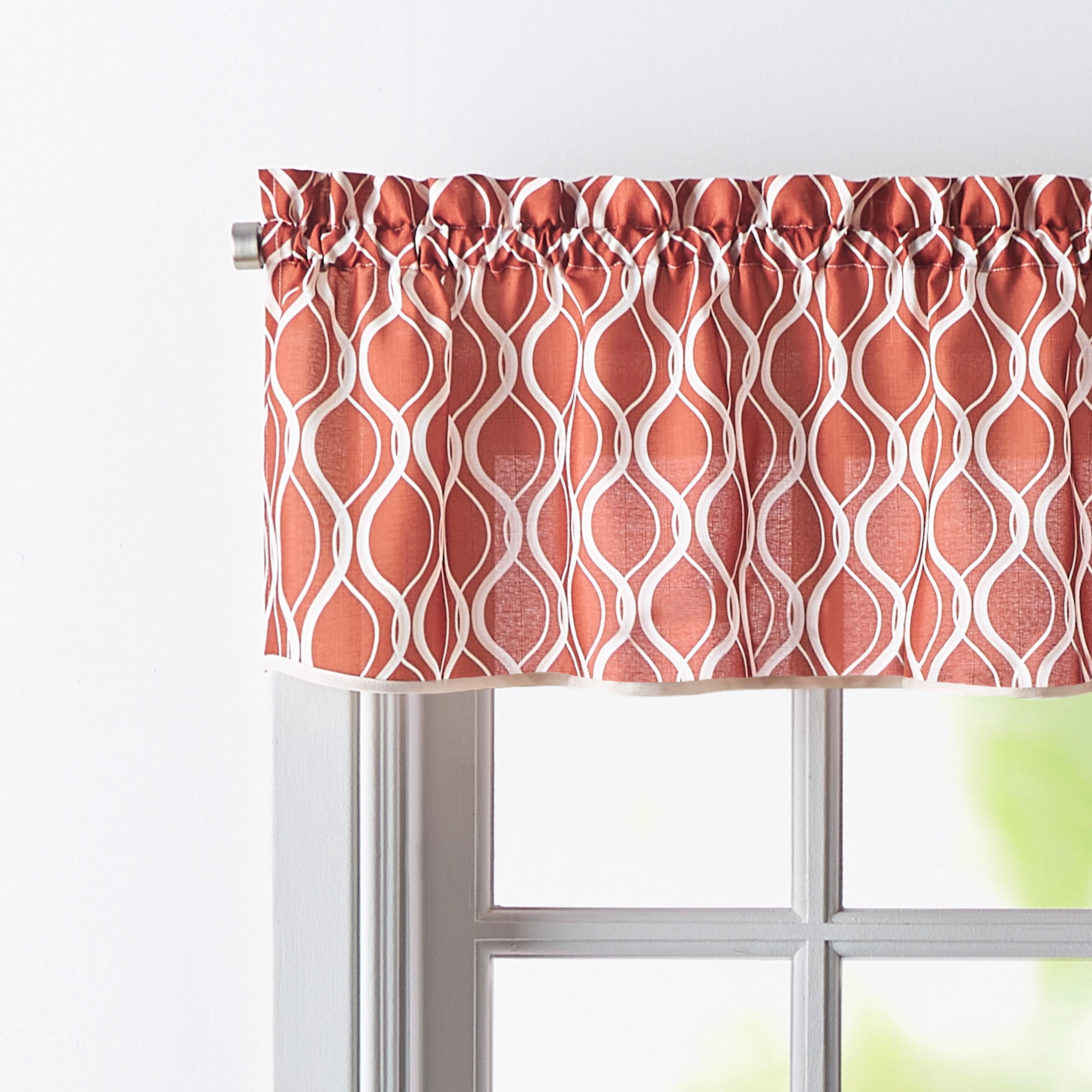Curtainworks Morocco Valance, Clay, 100% Polyester, 58"W x 14"L, 1 Piece, Adult