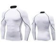 thumbnail image 2 of hoksml Men's Athletic Running Shirts Lightweight Breathable Tee Top Sport Train Solid Color Long Sleeve Round Neck Outdoor Hiking Active Shirt, 2 of 4