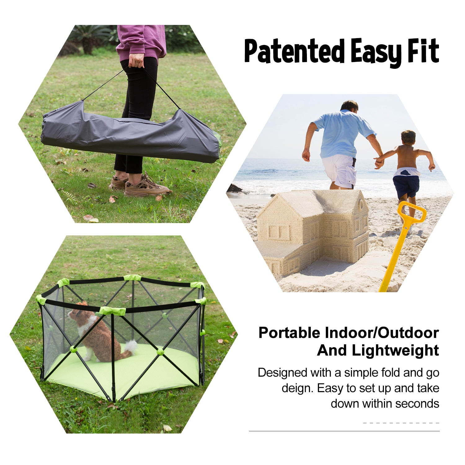 odoland portable playard playpen for infants and babies