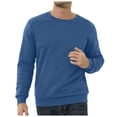 thumbnail image 2 of Men's Full Sherpa Lined Crewneck Sweatshirts Thermal Sweatshirts Heavyweight Fleece Pullover Basic Tops Winter Shirts for Men Women, 2 of 6