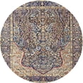 thumbnail image 1 of Ahgly Company Tapis Rond Traditionnel Brun Tan Lavable en Machine, 3 Pieds Rond, 1 of 7