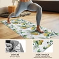 thumbnail image 4 of Yellow Lemon Fruit Leaves White Pattern Hot Yoga Mat Towel Non Slip for Hot Yoga - Quick-Drying Yoga Mat Cover with 4 Corner Pockets with Travel Bag - Hot Yoga Towel Non Slip 70"x26", 4 of 6