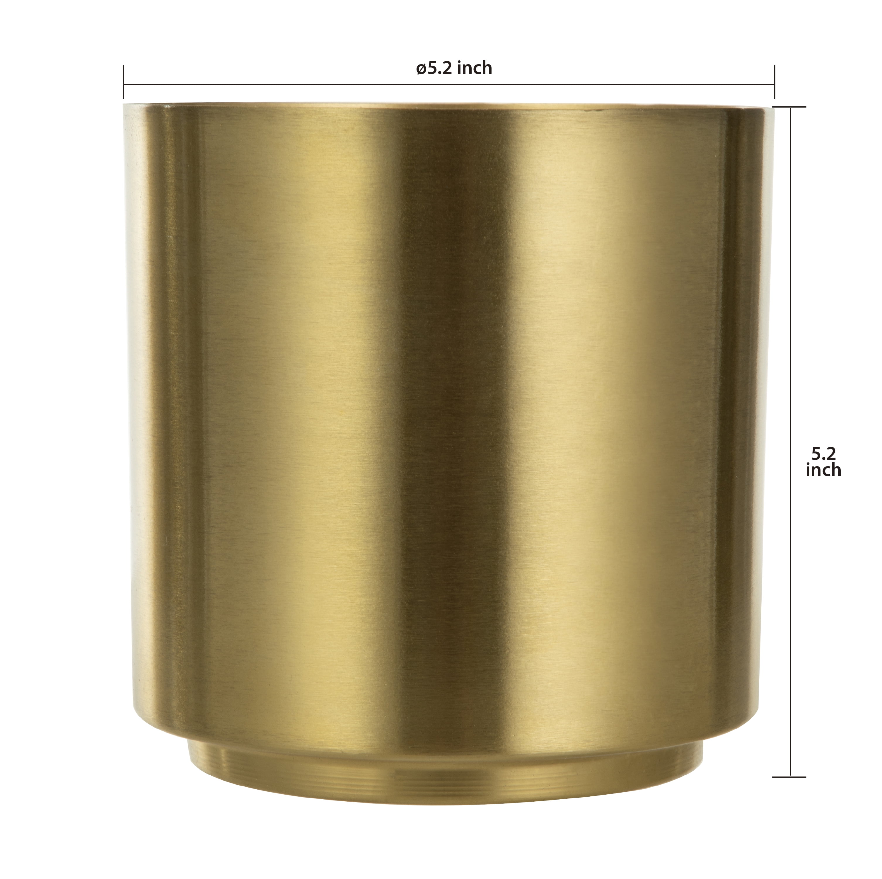 Mainstays Small Gold Decorative Metal Planter, 5.2"D x 5.2"H