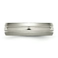 thumbnail image 3 of Chisel Titanium Brushed and Polished 6mm Grooved Band TB190, 3 of 9