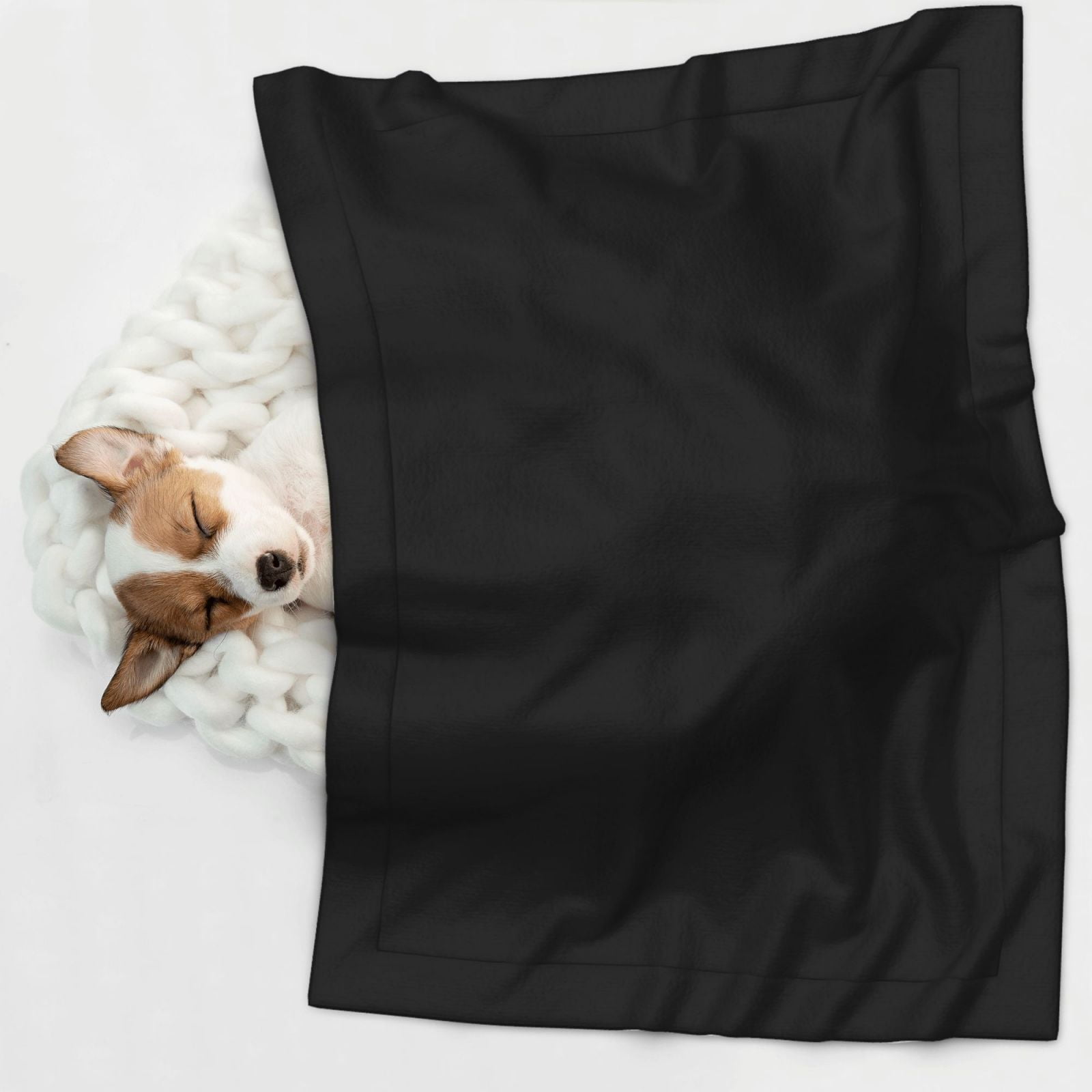 Naloa Black Dog Blanket, 3 Sizes Cat Blanket for Indoor Cats Large Medium Small Dog Gifts-Large