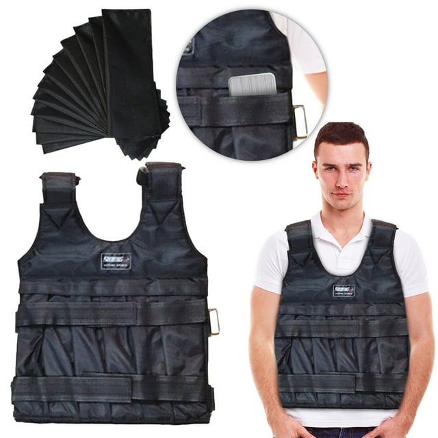 Adjustable Weighted Vest for Strength Training with Removable Shoulder Pads Lightweight Aluminum Foldable Fitness Gear for Load Training