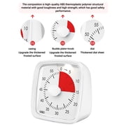 KOYPTL 60 Minute Visual Timer with Pause Function Cute Silent Timer with Rainbow for Classroom Teaching Task Kitchen 60 Minute Countdown Time Management for ADHD Aults Office Desk White