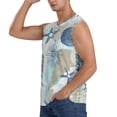 thumbnail image 3 of Bingfone Algae Corals and Seashells Pattern Men's Tank Tops Workout Sleeveless Tee Shirts Running Beach Tanks for Men-Medium, 3 of 8