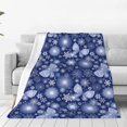thumbnail image 1 of Balery Beautiful Snowflake Butterfly Manta de Felpa Suave y Acogedora – Cobija de Franela Aterciopelada para Cama, Lavable y Cálida para Sofá, Mascotas, Transpirable-50"x40", 1 of 7