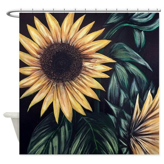 CafePress - Sunflower Life - Unique Fabric Shower Curtain 70" x 72"