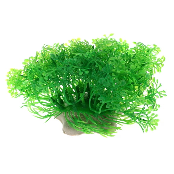 Unique Bargains 1 Pc Fish Tank Plants Decorations Artificial Aquarium Grass Ball Green 2.56x4.92 Inch