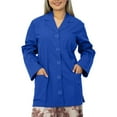 thumbnail image 4 of Panda Uniform by HeedFit Women's 32" Medical Lab Coat, Snap Front, Notched Lapel, 9XL, Royal, 4 of 6