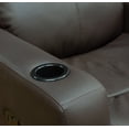 thumbnail image 4 of Love Seat ConfortoPiel de piel genuina doble reclinable con Porta Vasos, 4 of 5