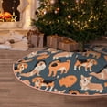 thumbnail image 5 of Balery Corgi Collie Pug Printed Christmas Tree Skirt , Merry Christmas Party Christmas Tree Decoration,Adjustable Tree Skirt-36", 5 of 6