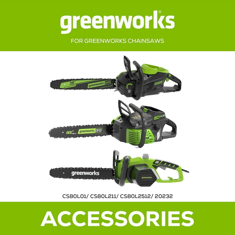 Greenworks, Chainsaw Bar and Chain Combo, 16