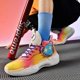 thumbnail image 5 of BINQER Zapatillas de baloncesto fluorescentes unisex, zapatillas de deporte superligeras de caña alta, botas de baloncesto de combate estilo grafiti, 5 of 7