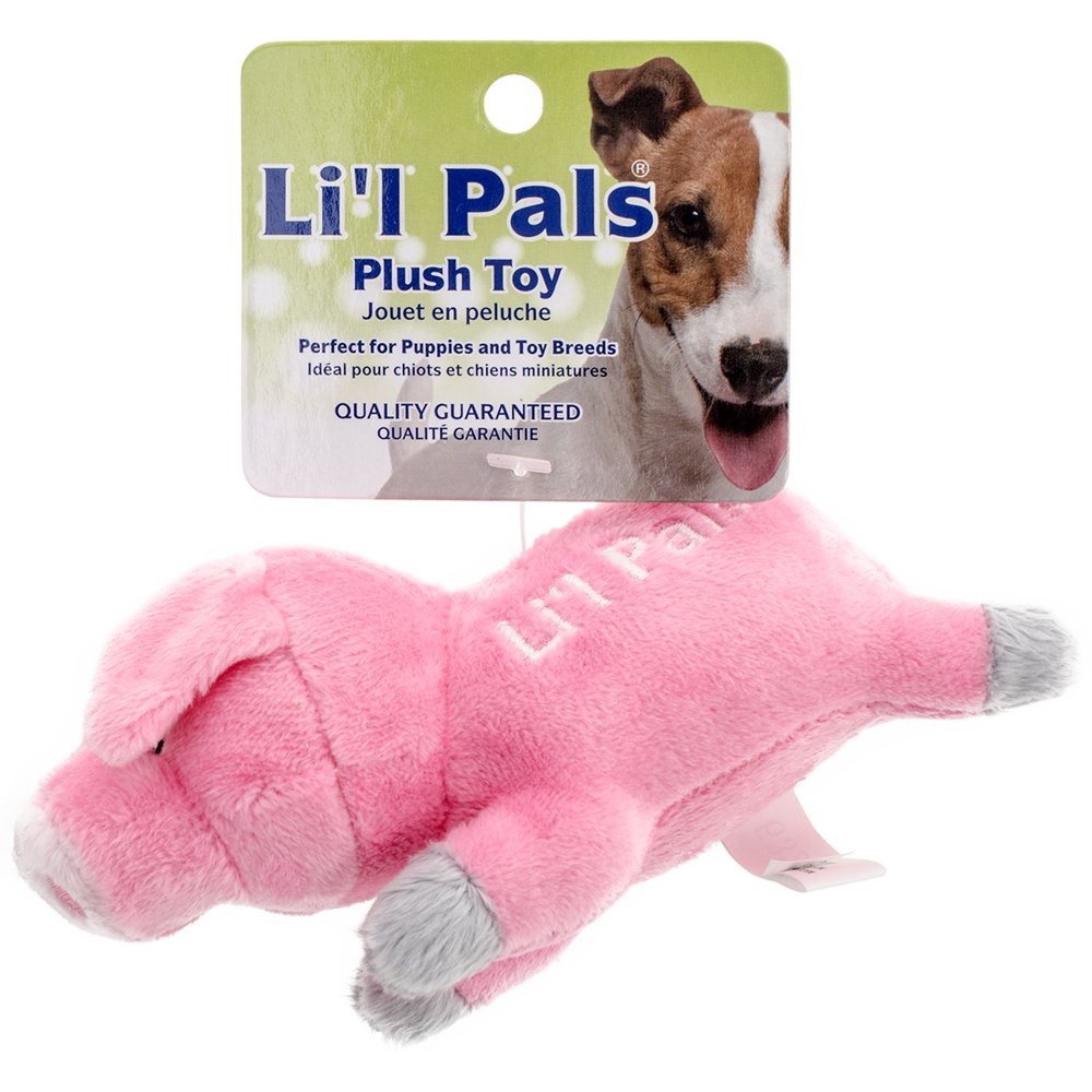 Li'l Pals 4.5" Plush Dog ToyPig Pink