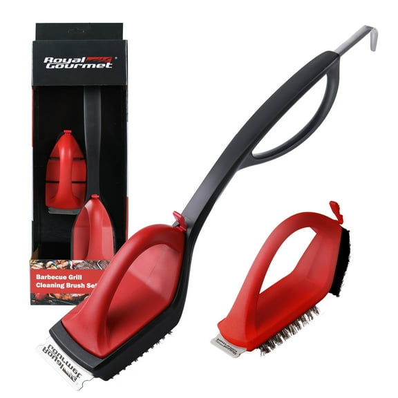 Royal Gourmet TB1806 Grill Cleaning Brush Set, BBQ Wire Bristle Brush and Scraper
