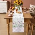 thumbnail image 2 of Spring Daisy Table Runner 36 Inches Long Farmhouse Dress Scarves, Pink Moroccan White Wildflowers Country Plants Dining Tablerunner for Coffee Table/Kitchen Island/Party Décor, Small 13" x 36", 2 of 8