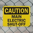 thumbnail image 5 of (2 Pack) Main Electric Shut-Off OSHA Caution Sign 18 Inch X 12 Inch Indoor / Outdoor Rust-Free Aluminum Metal Signs for Workplace, Workshop, and Construction Site, Made in the USA, 5 of 8