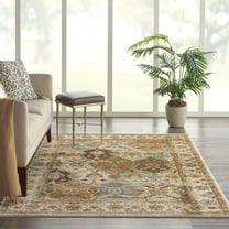 Nourison Modesto Traditional Beige 5'3" x 7'3" Area Rug, (5x7)