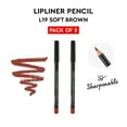 thumbnail image 1 of Ebo Lipliner Pencil L19 Soft Brown 2 pack, 1 of 7