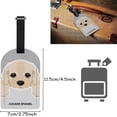 thumbnail image 2 of GZHJMY Cocker Spaniel Dog Luggage Tags 1 Piece, PU Leather Travel ID Label with Privacy Name Card Cover for Travel Bag Suitcase Decoration, 2 of 6