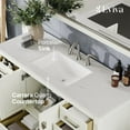 thumbnail image 3 of Eviva Aberdeen 54"W x 22"D White Bathroom Vanity with White Carrara Quartz Countertop and Undermount Porcelain Sink, 3 of 10
