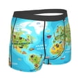 thumbnail image 3 of Balery World Map With Animals Landmarks Men's Boxer Briefs, Soft and Breathable Cotton Underwear with nylon Waistband-Small, 3 of 9