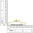 thumbnail image 5 of Gem Stone King 4.45 Ct Blue Zircon Pink Created Sapphire 18K Yellow Gold Plated Silver Bracelet for Women, 5 of 5
