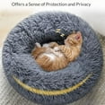 thumbnail image 3 of 40-90cm Round Pet Bed for Large Dog Bed Super Soft Cat Bed Long Plush Dog House for Medium Dog House Winter Warm Sleeping, 3 of 9