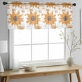 thumbnail image 2 of Orange Sunflower Valance Curtains for Kitchen/Living Room/Bathroom/Bedroom Window, Rod Pocket Small Topper Half Short Window Curtains Voile Sheer Scarf, Spring Summer Botanical Flowers 42"x12", 2 of 8