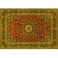 thumbnail image 1 of Ahgly Company Indoor Rectangle Medallion Yellow Traditional Area Rugs, 2' x 4', 1 of 4